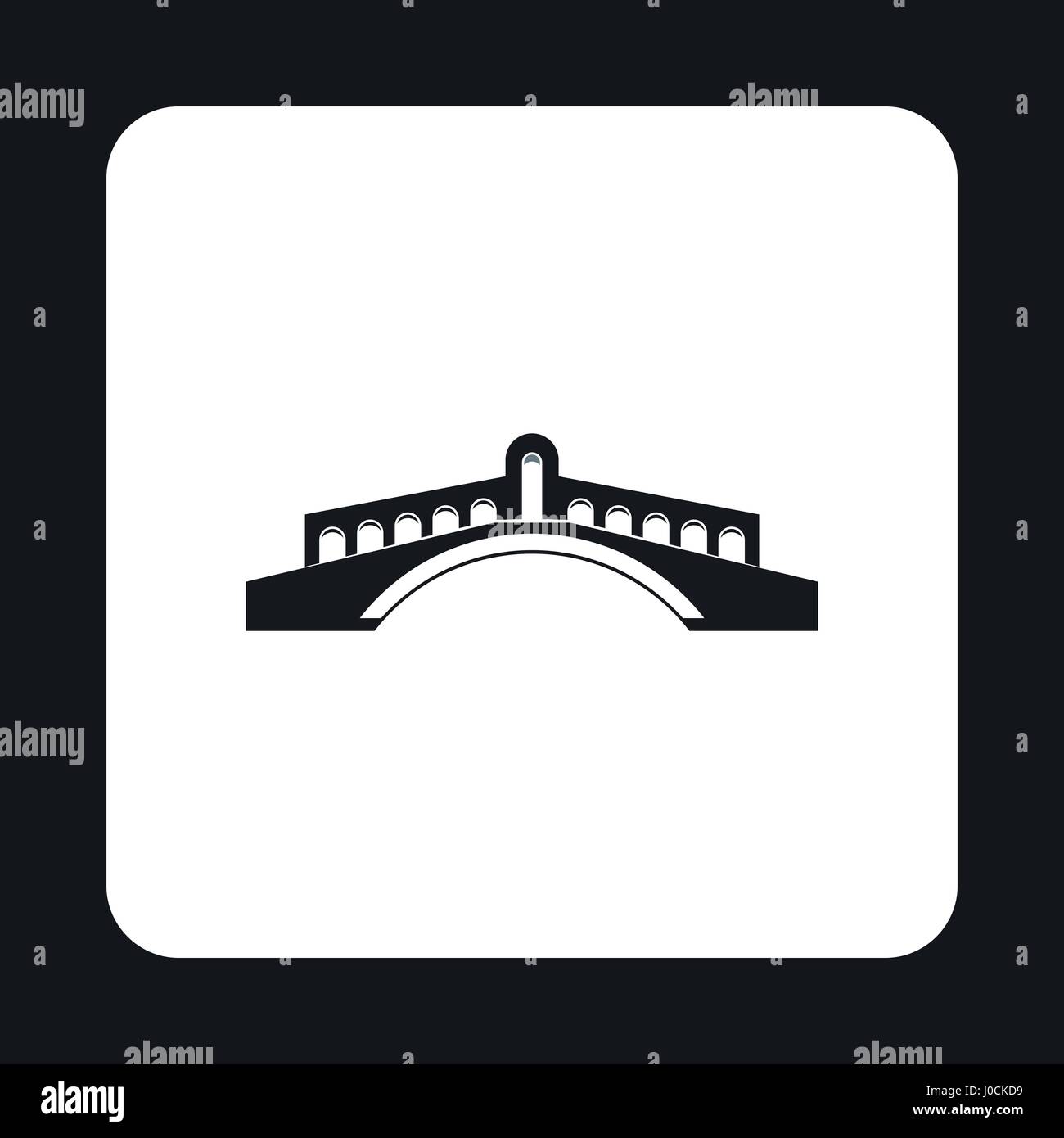 Round bridge icon, simple style Stock Vector Image & Art - Alamy