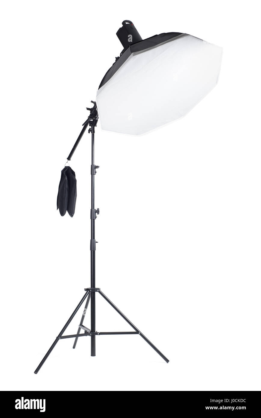 Studio light on stand isolated background Stock Photo - Alamy