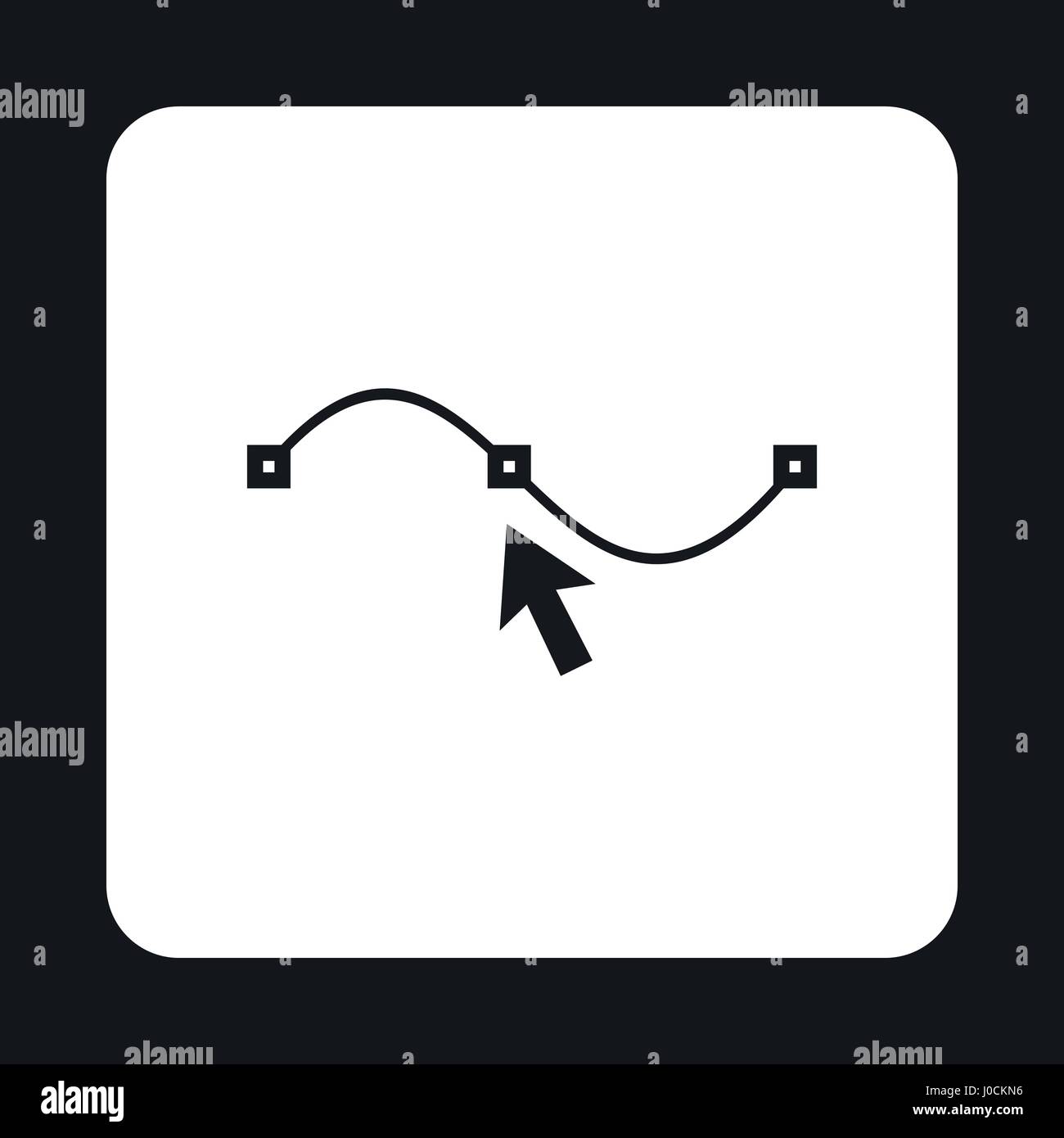 Drawing the curve icon, simple style Stock Vector Image & Art - Alamy