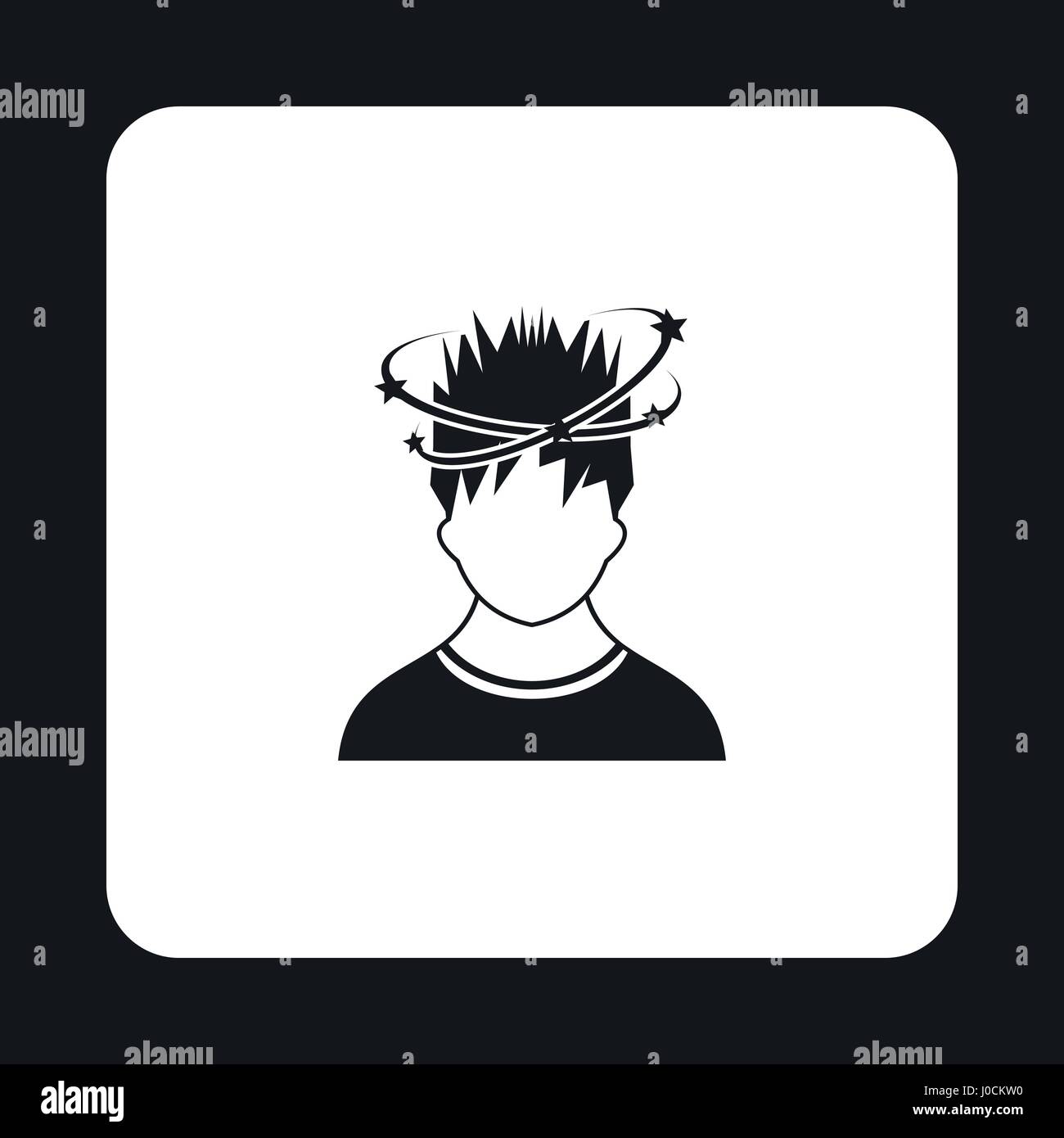 Man with dizziness icon, simple style Stock Vector Image & Art - Alamy