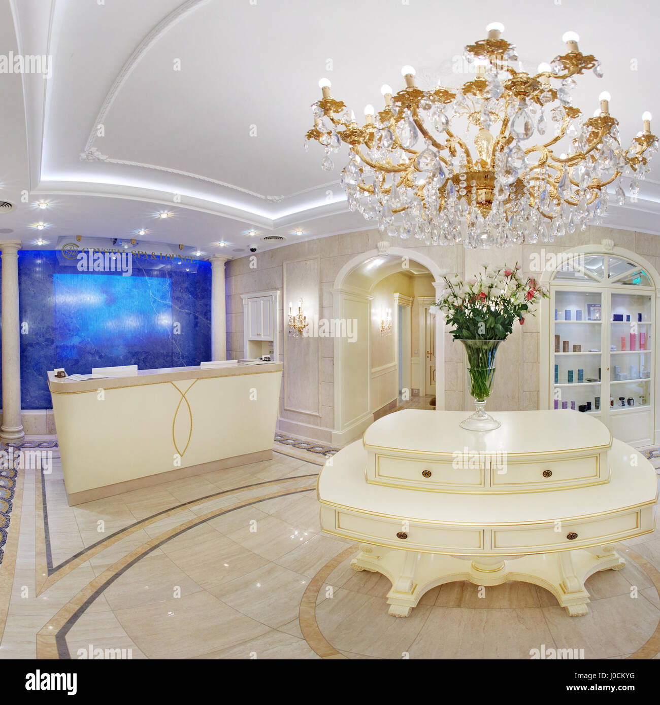 The view of Interior beauty salon Stock Photo