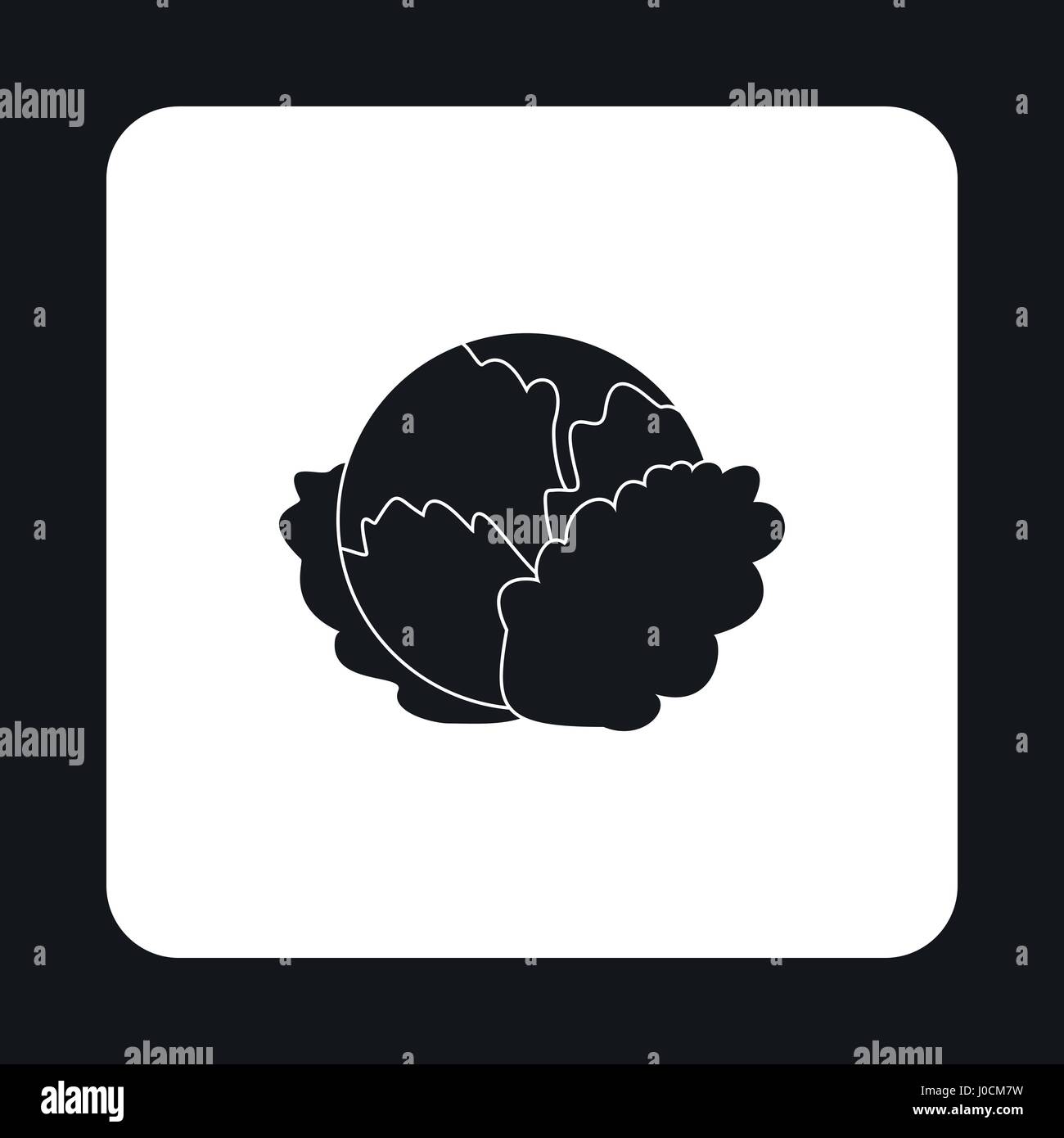 Cabbage icon, simple style Stock Vector Image & Art - Alamy