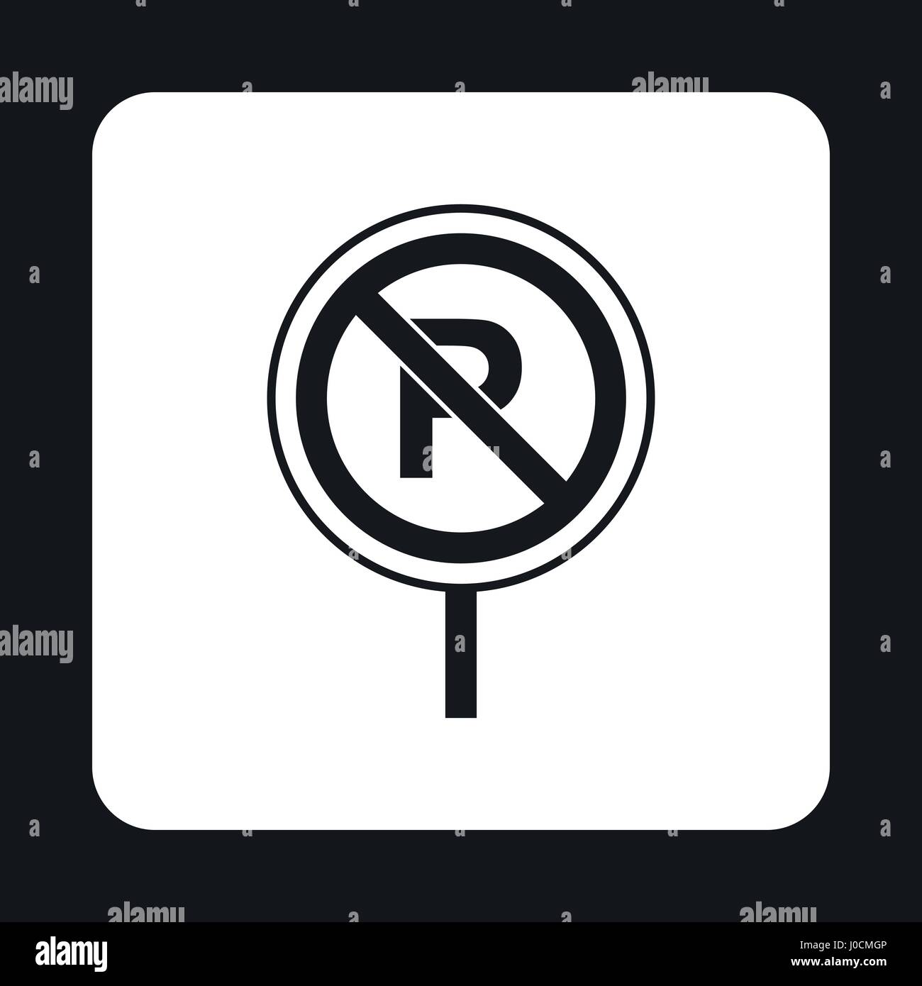 Parking is prohibited icon, simple style Stock Vector Image & Art Alamy