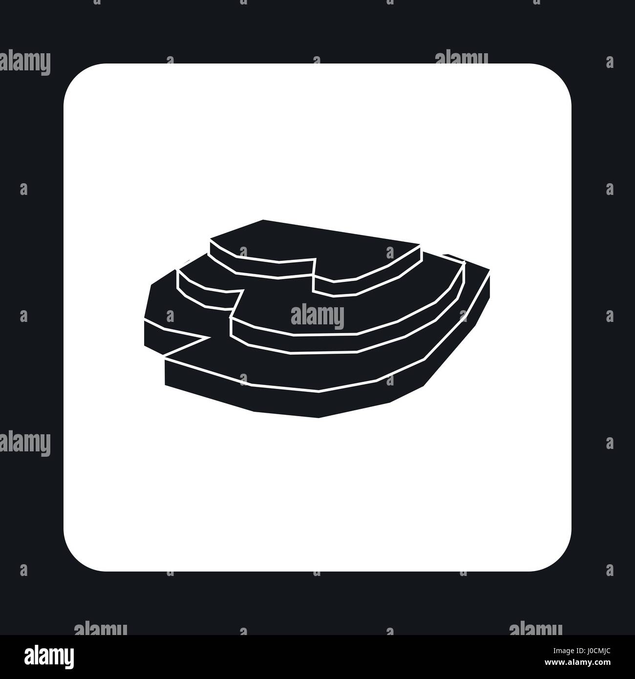 Rice field icon, simple style Stock Vector Image & Art - Alamy