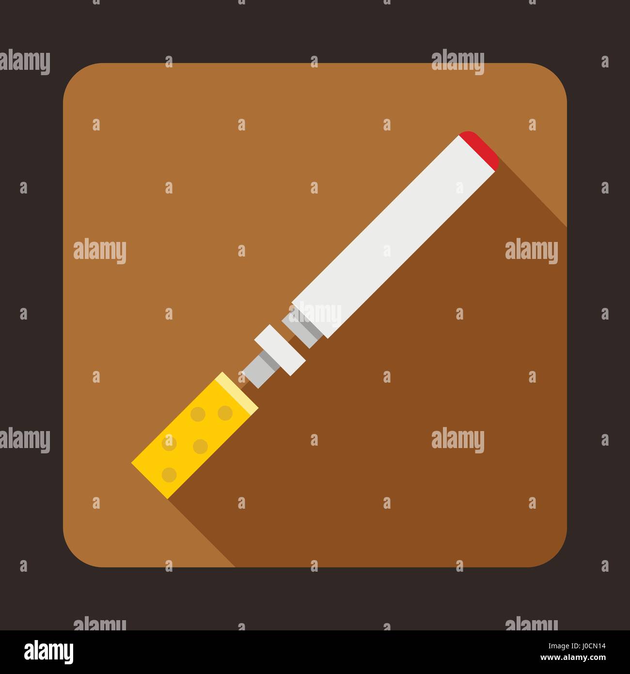 Electronic cigarette icon, flat style Stock Vector