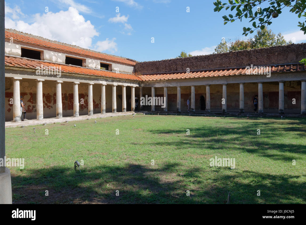 The courtyard in the Villa Oplontis Stock Photo