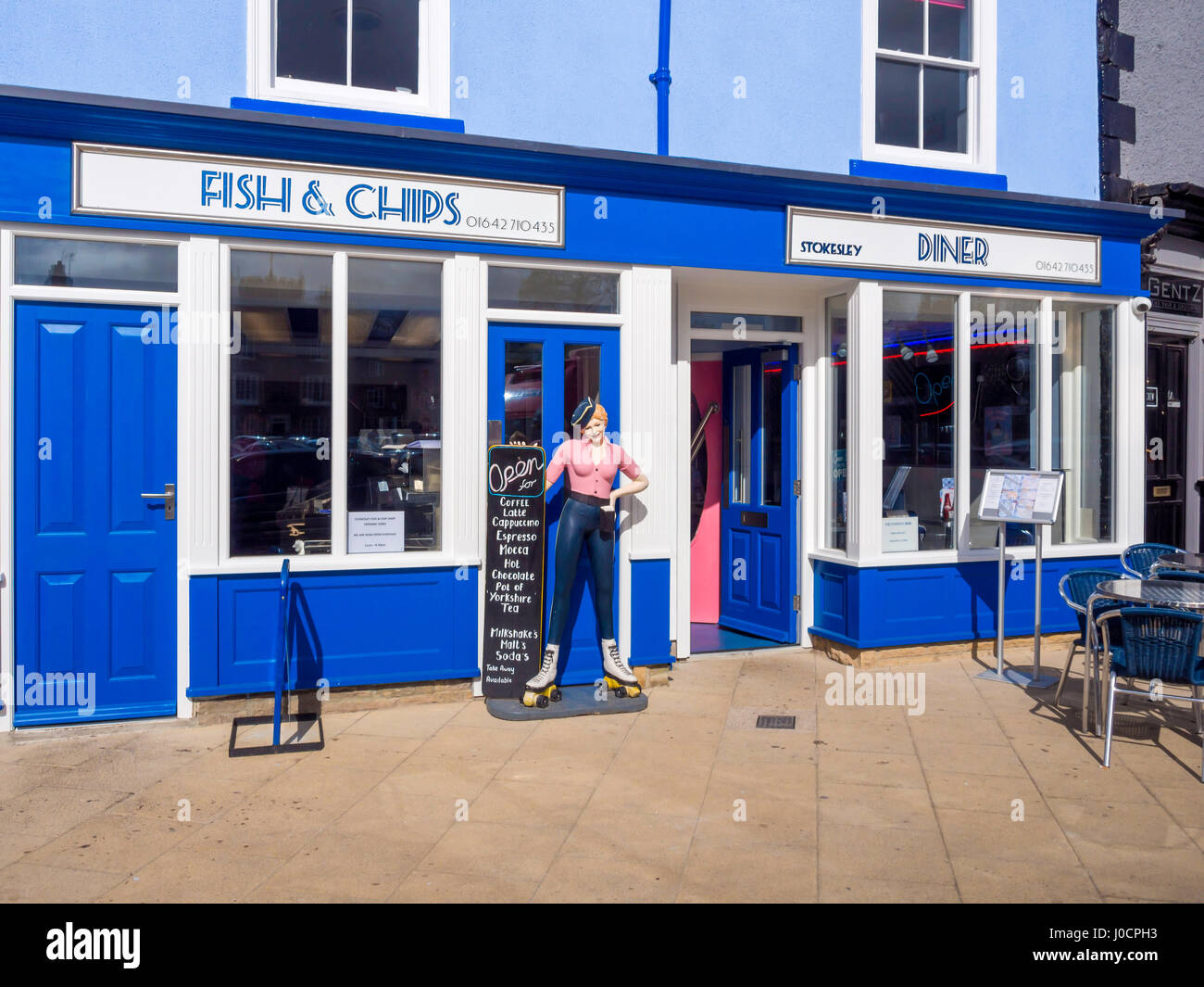 Fish and Chip shop and restaurant Stokesley North Yorkshire England