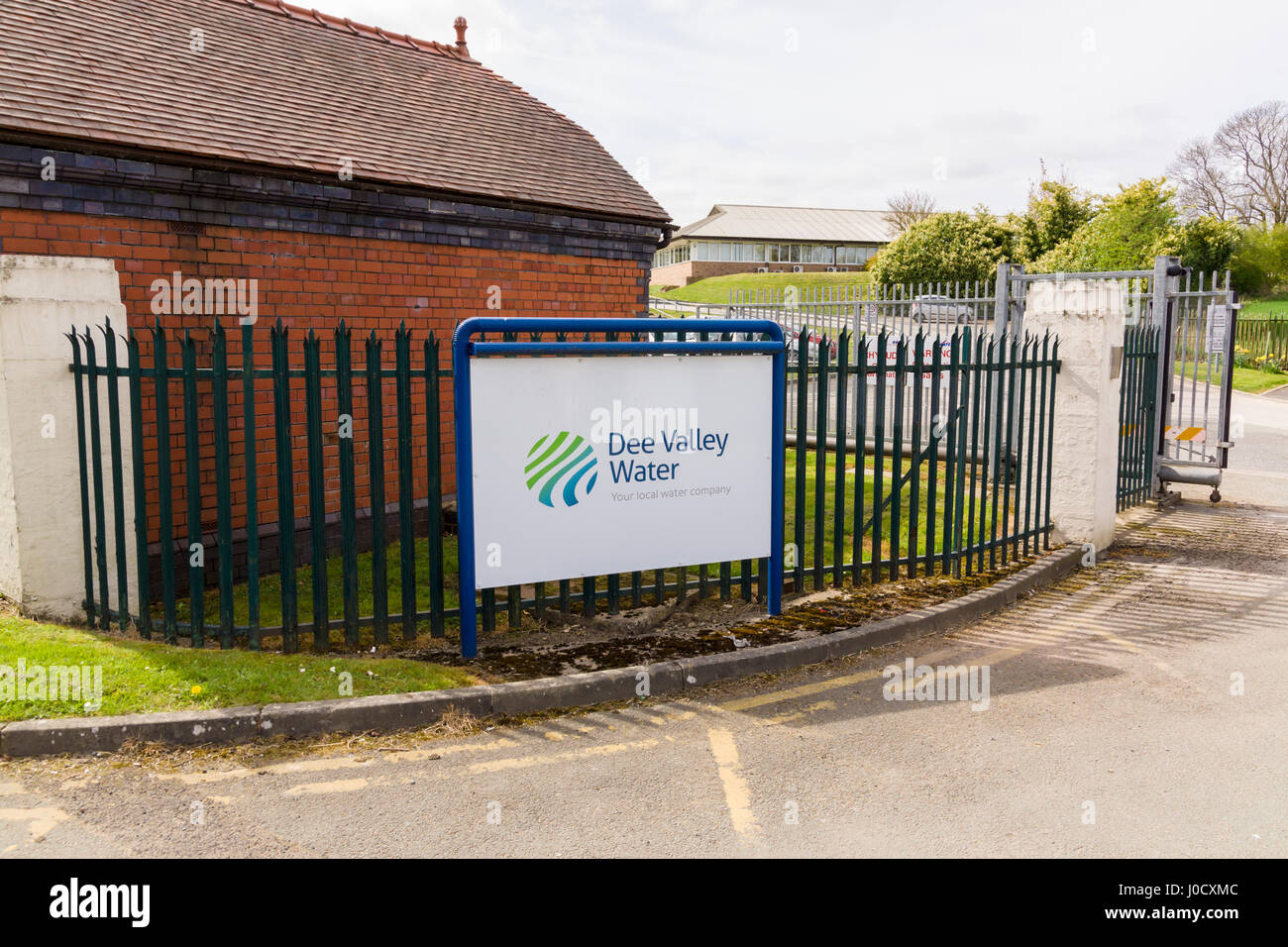 Packsaddle, Wrexham, United Kingdom. 11th Apr, 2017. The head office entrance to Dee Valley Water Plc the company was subject to a recent takeover by Servern Trent Water Plc in February 2017 with fears of redundancies after an announcement by Severn Trent off possible job losses two months after the takeover Credit: David Pimborough/Alamy Live News Stock Photo