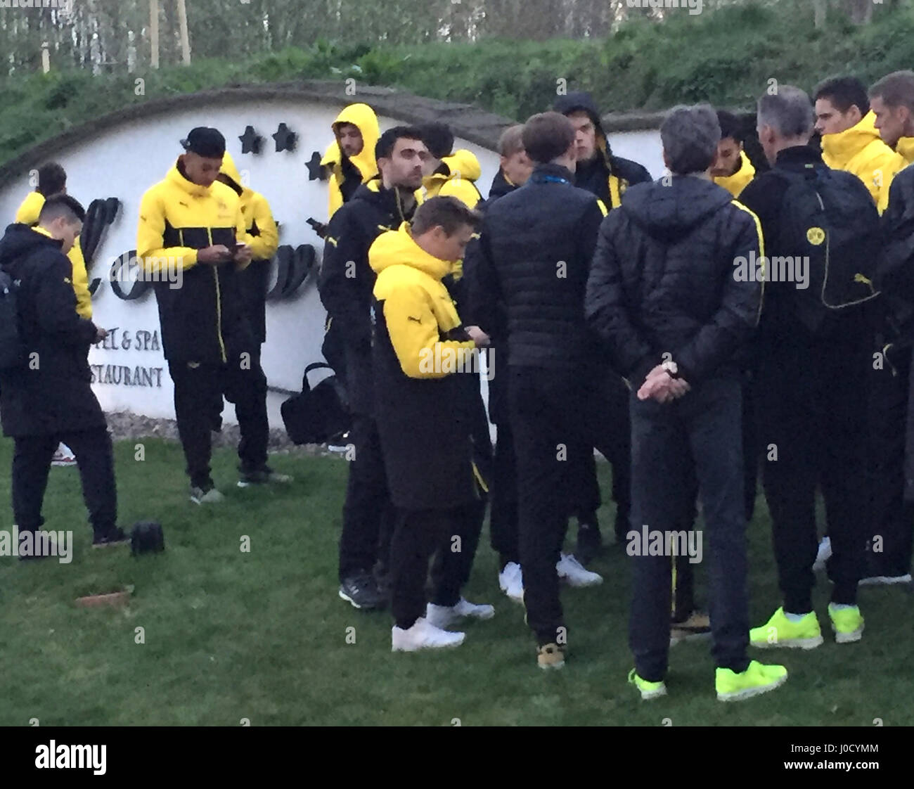 Borussia Dortmund Players And Staff Including Manager Thomas Tuchel Stock Photo Alamy
