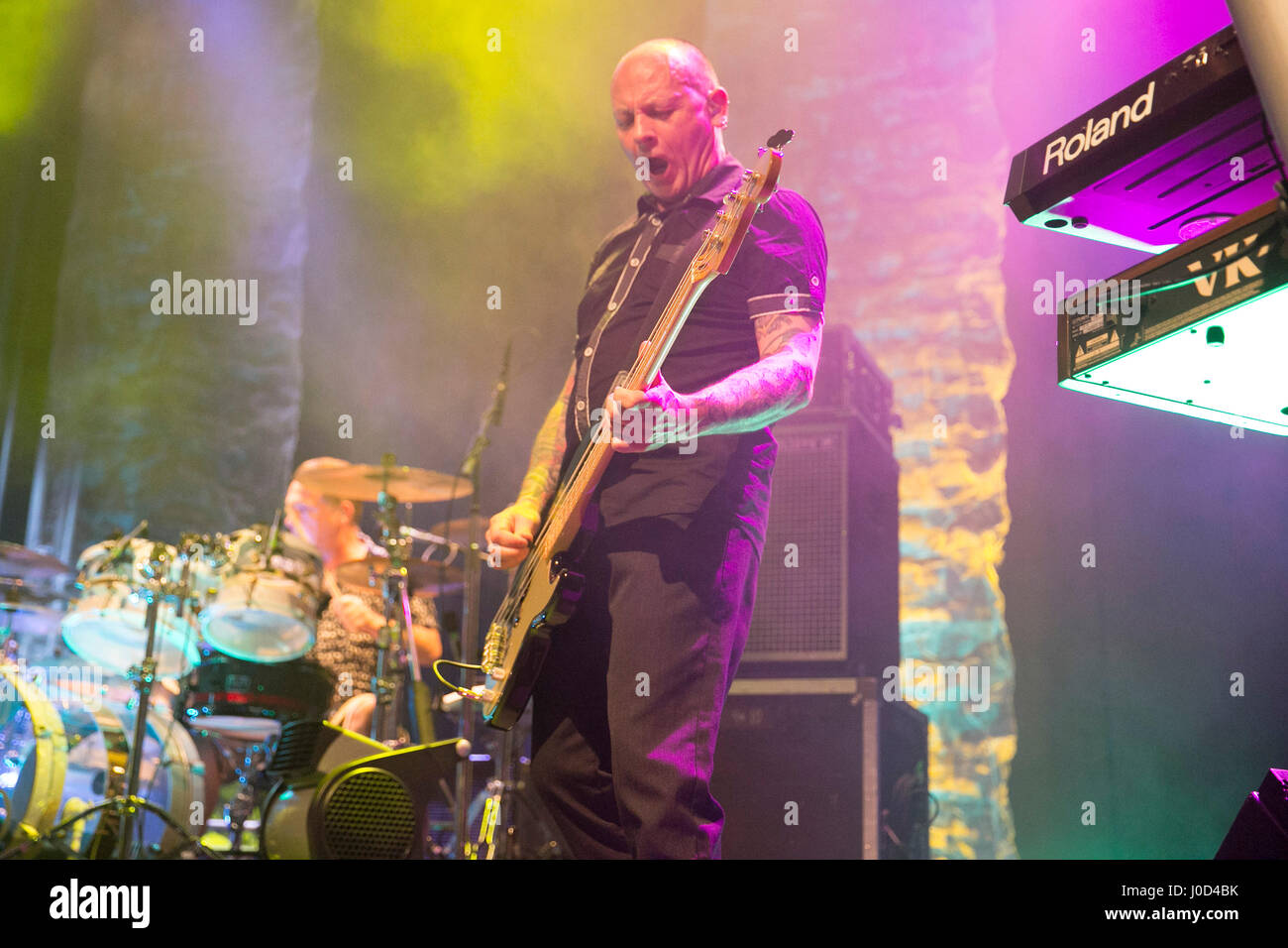 San Francisco, California, USA. 11th Apr, 2017. Stu West of The Damned perfoms at The Fillmore on April 11, 2017 in San Francisco, California. Credit: The Photo Access/Alamy Live News Stock Photo