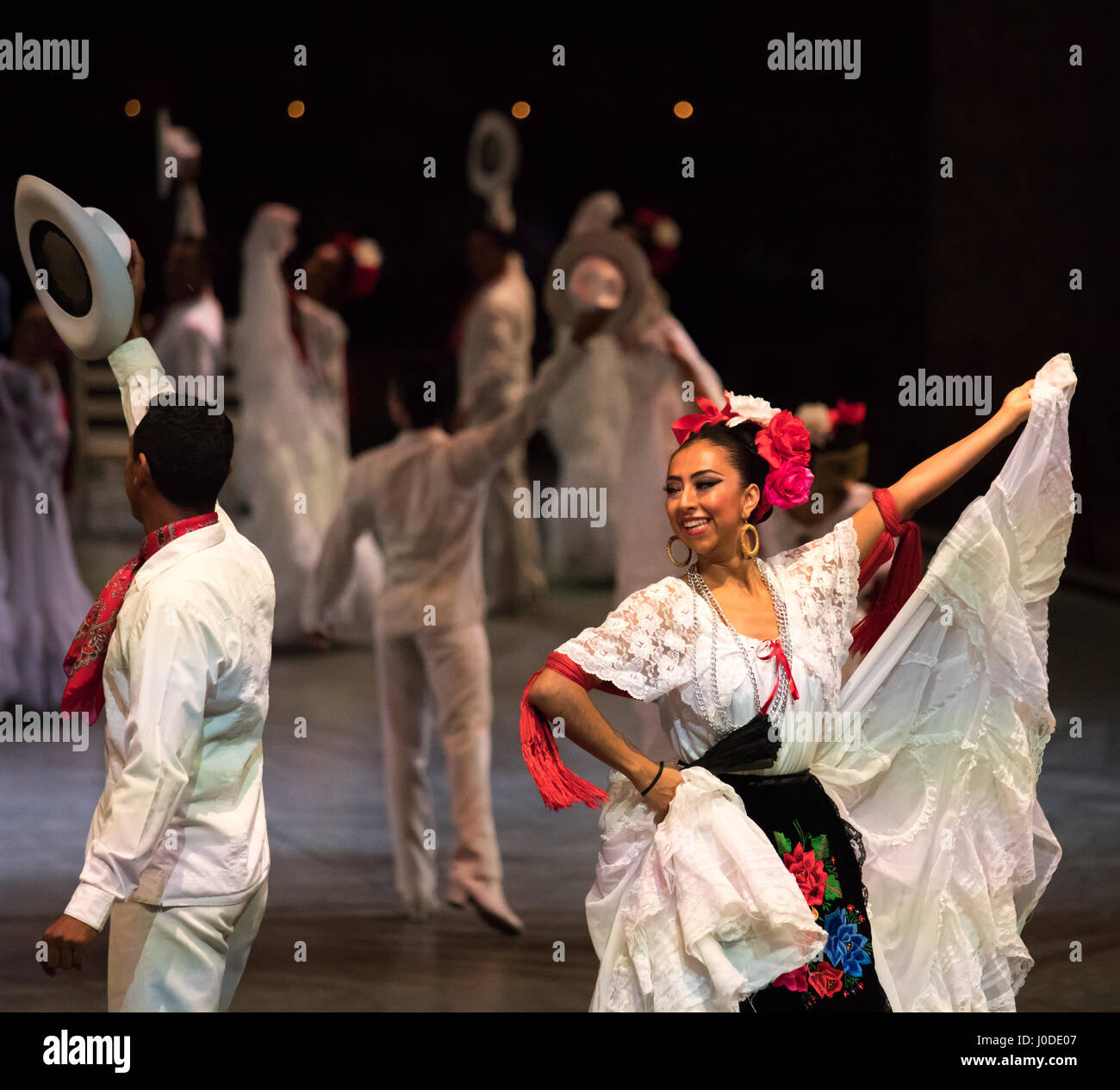 Cancun, Mexico Mar 16, 2017 Dancers in an old traditional Mexican