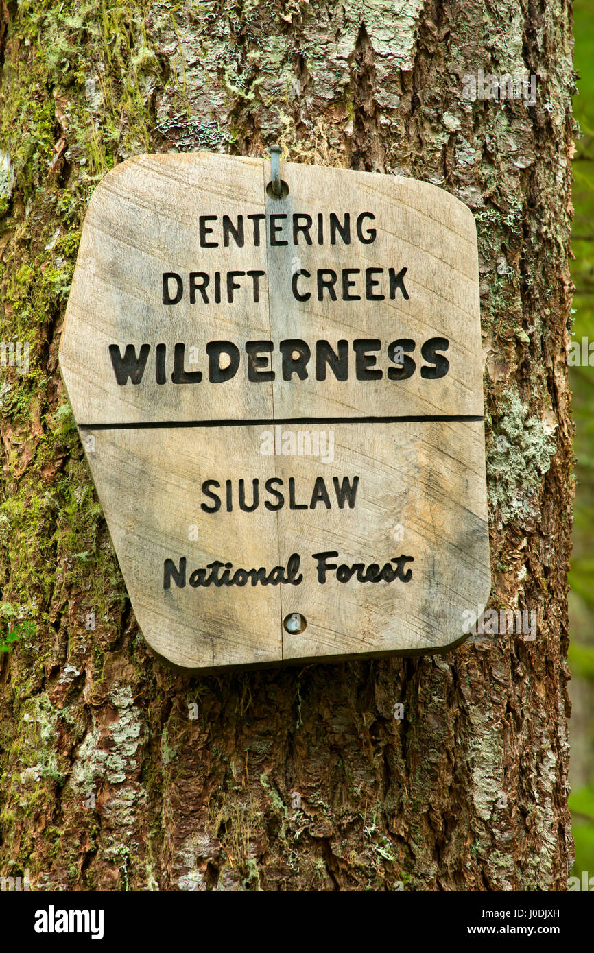 Wilderness Sign Example Wilderness sign, Drift Creek Wilderness, Siuslaw National Forest ...