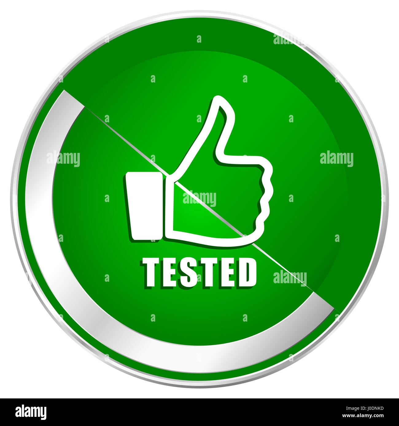 Tested silver metallic border green web icon for mobile apps and ...