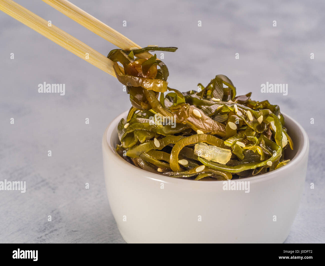 Seaweed salad, laminaria Stock Photo