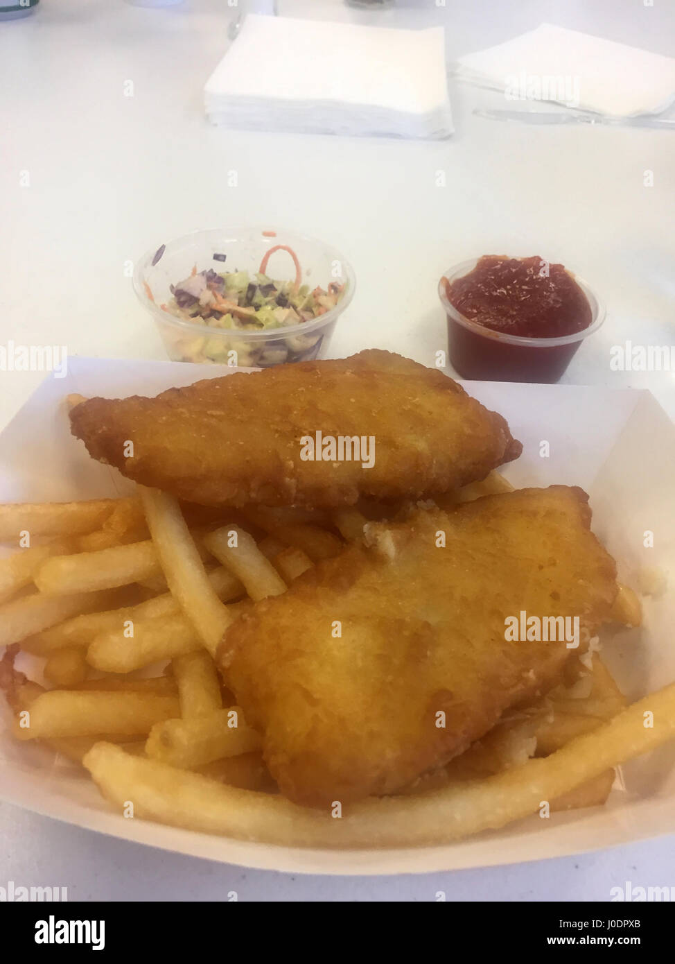 A plate of 'Fish & Chips' Stock Photo