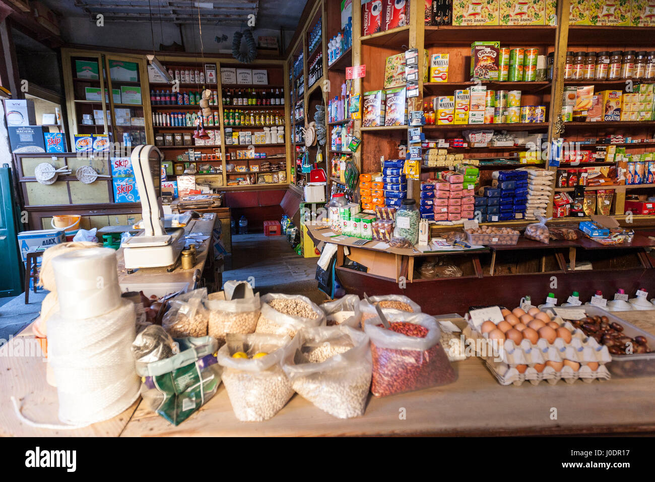 Interior of a traditional grocery Store Braga, Portugal Stock Photo
