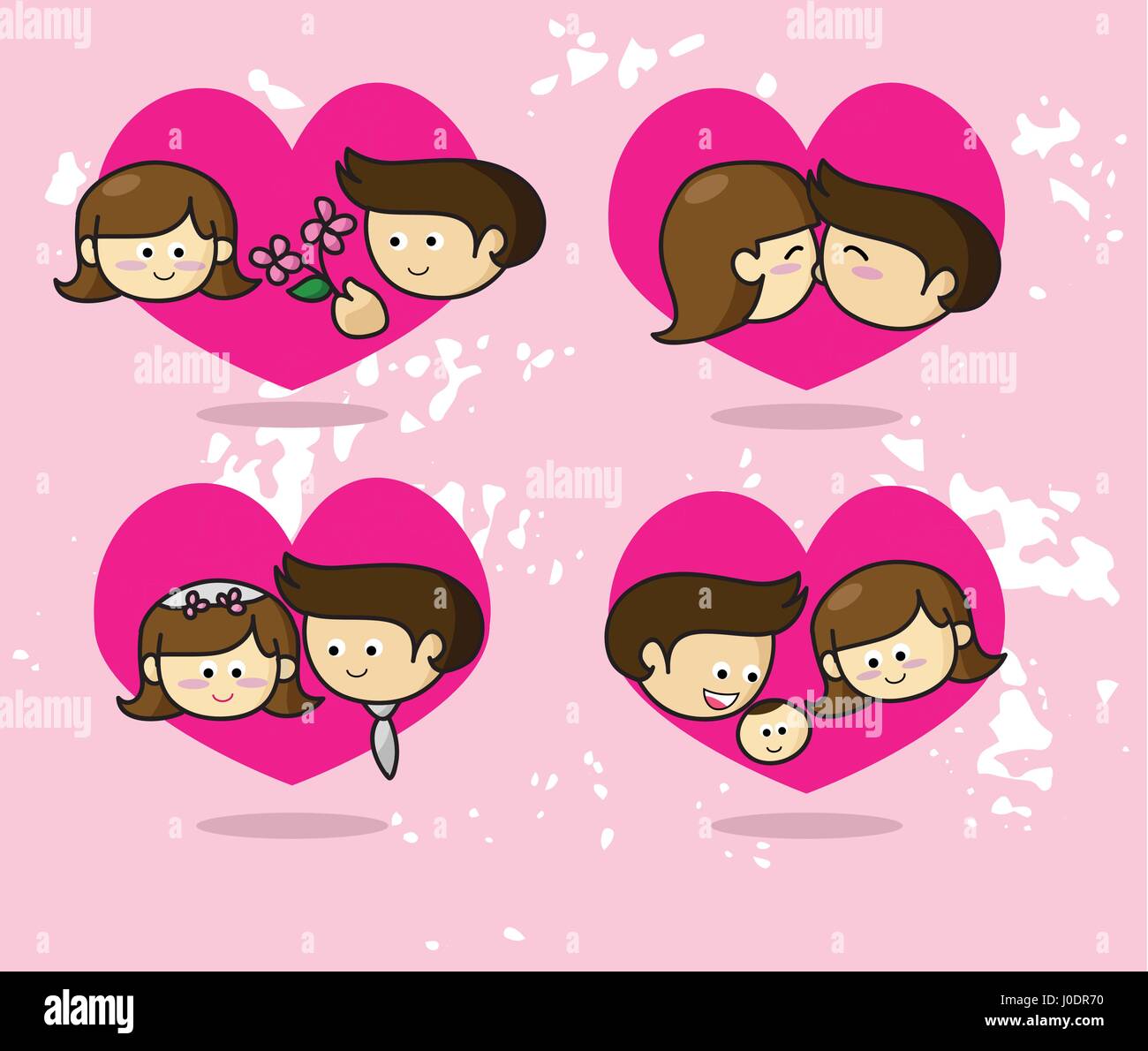 Love couples cartoon hi-res stock photography and images - Alamy