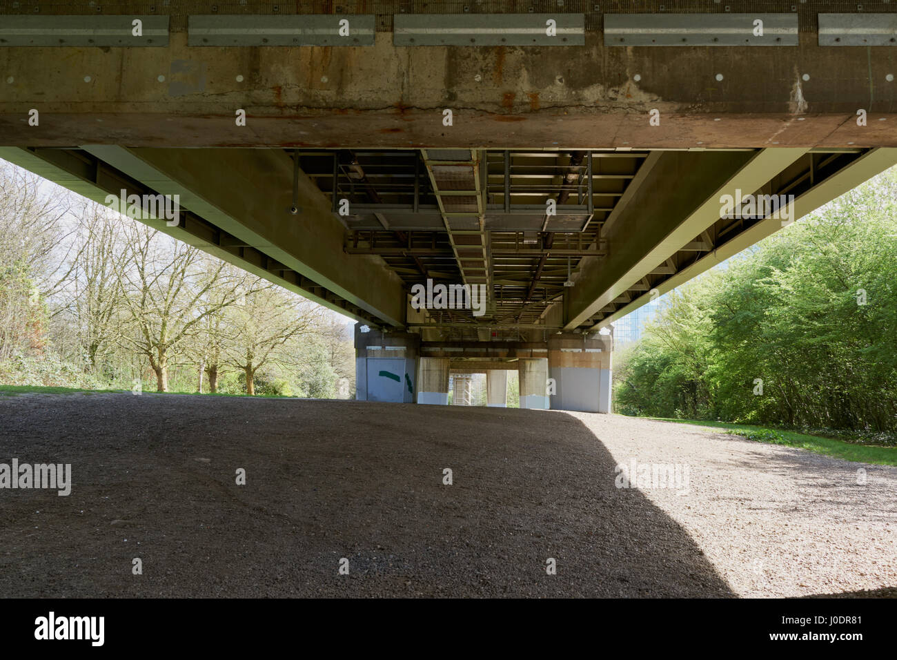 Underside of M4 bridge Stock Photo