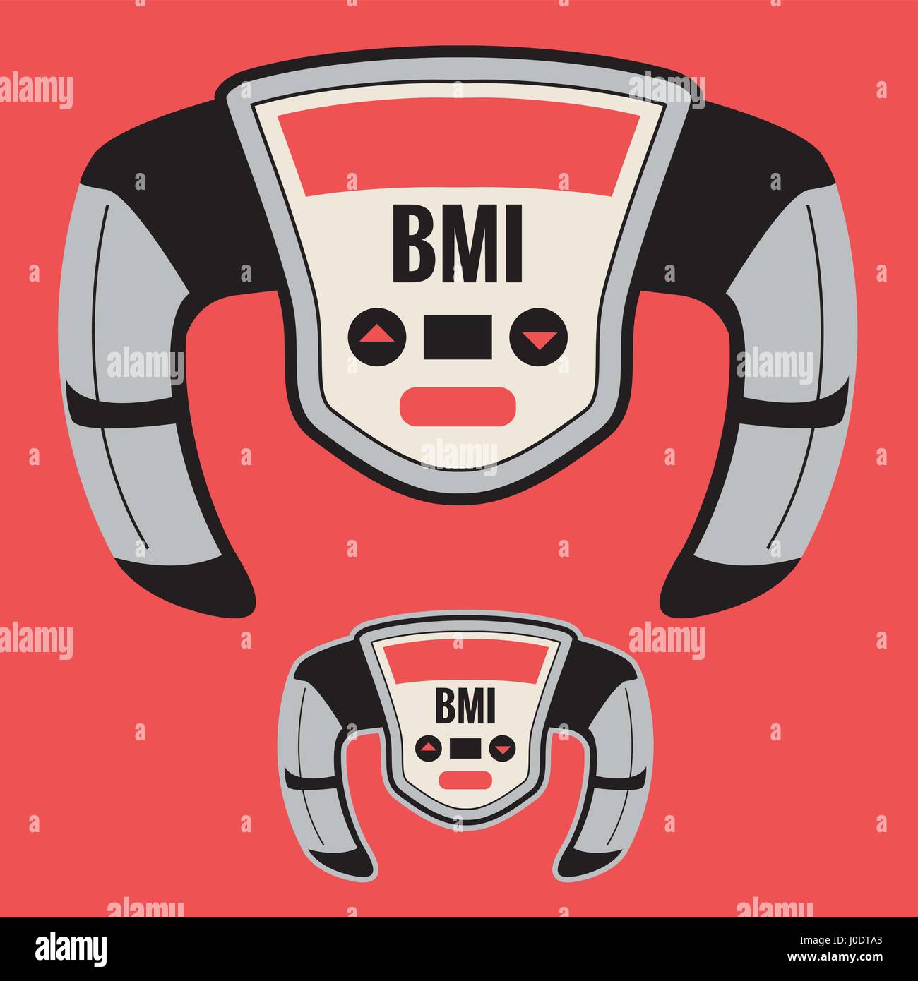Handheld BMI Machine to measure body mass index Stock Vector Image