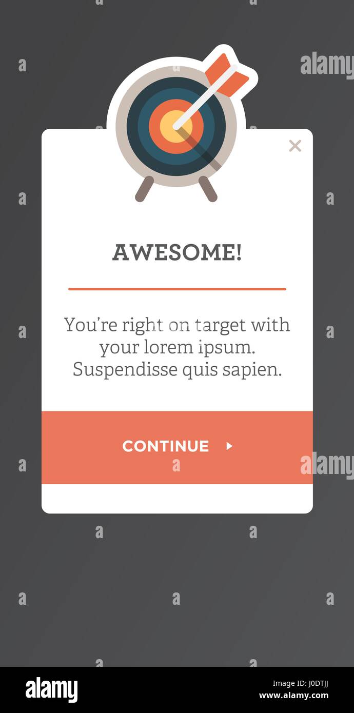 Modal Windows for Mobile UI & UX interface and experience design Stock ...