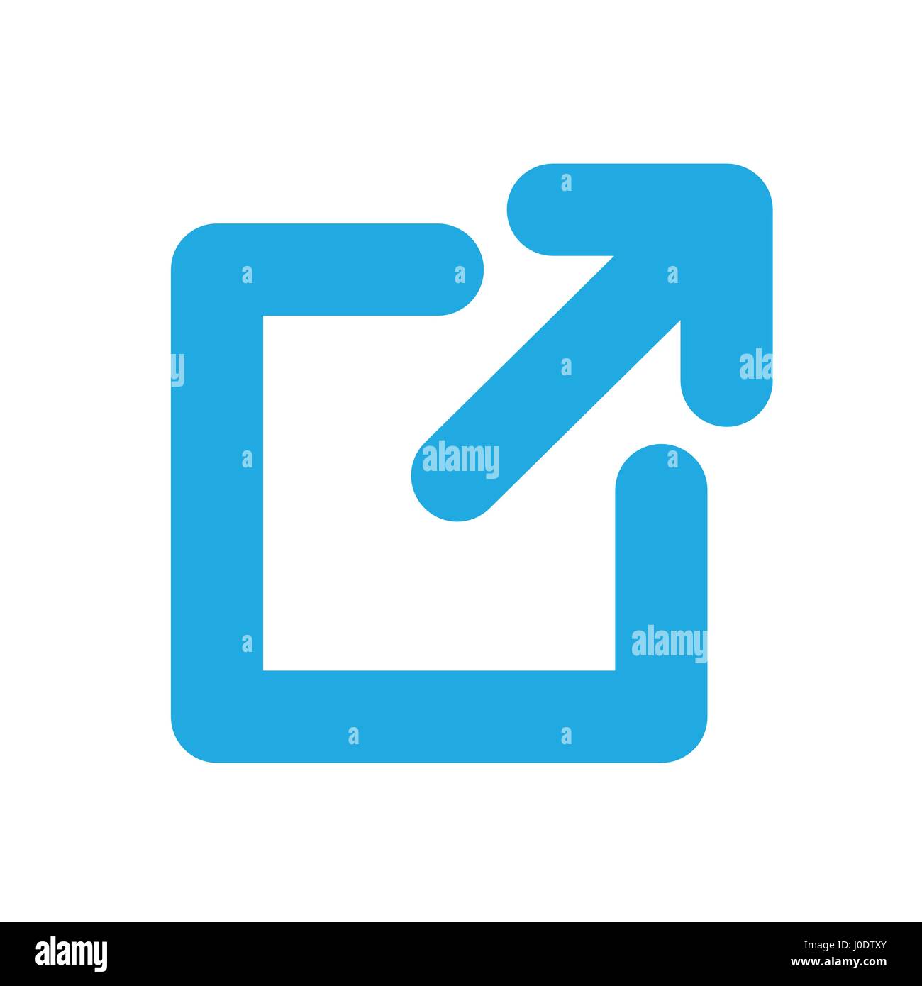 External Link Icon so user knows they will leave their current website Stock Vector