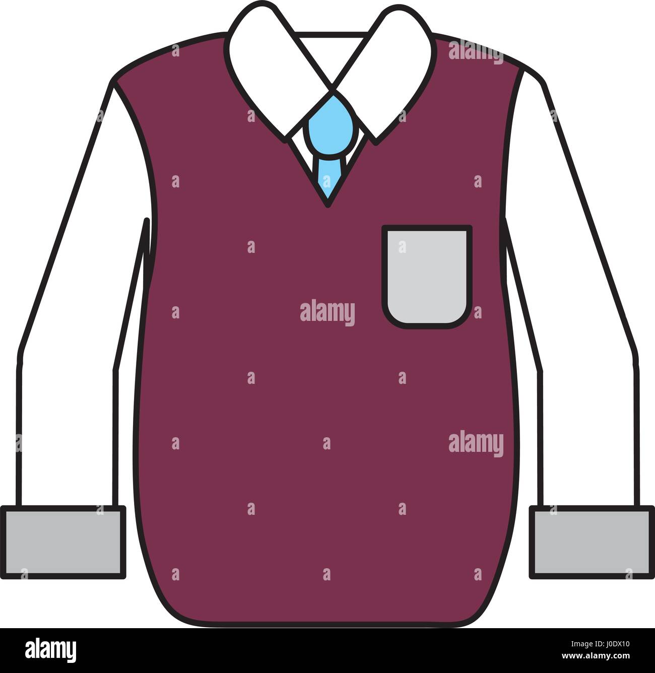 shirt-with-tie-and-vest-of-wool-cloth-stock-vector-image-art-alamy