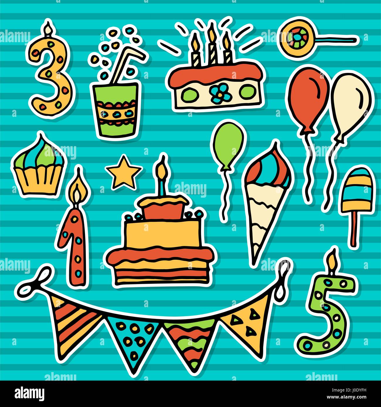 Birthday cake baby girl Stock Vector Images - Alamy