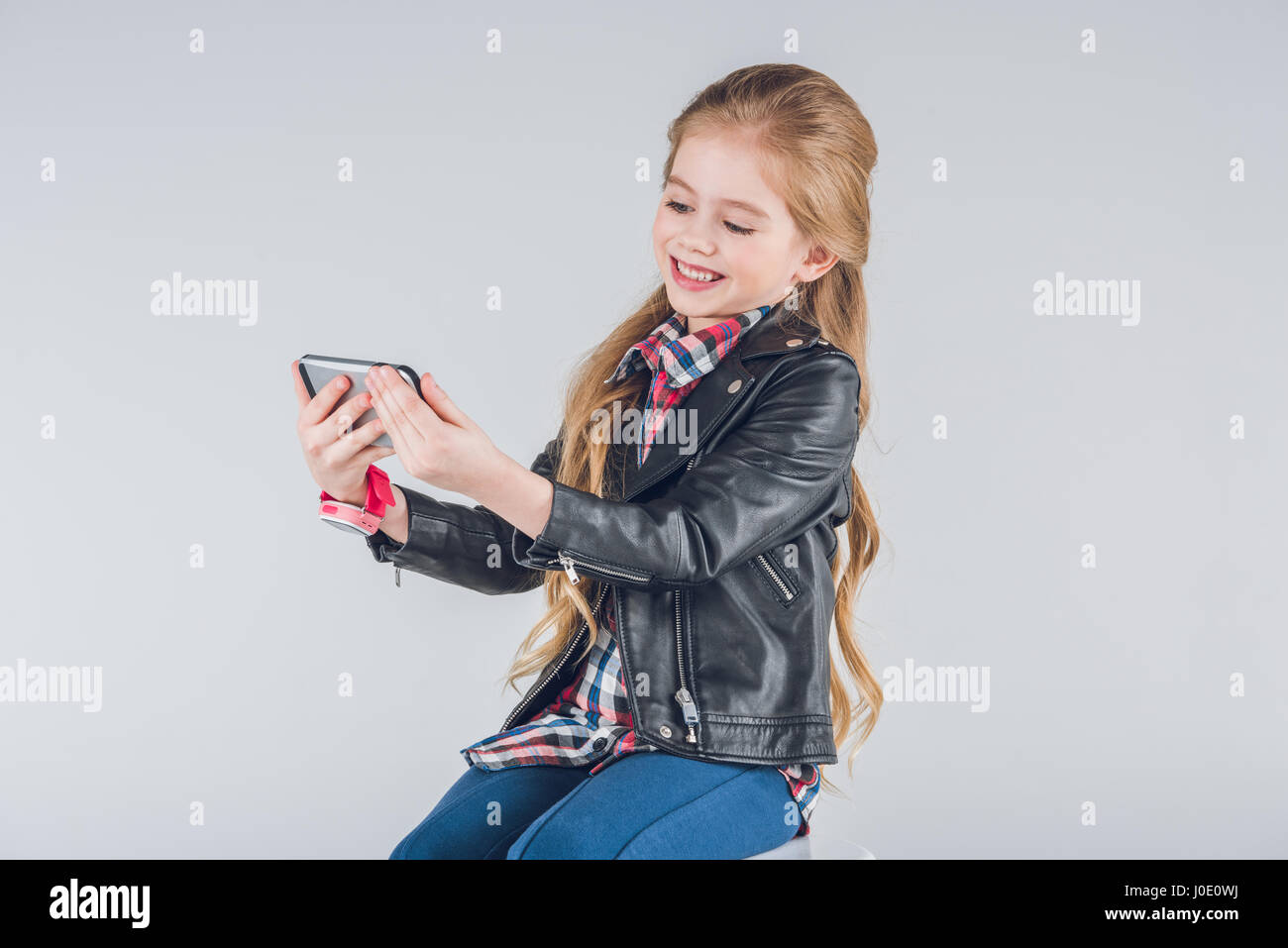 leather jacket little girl