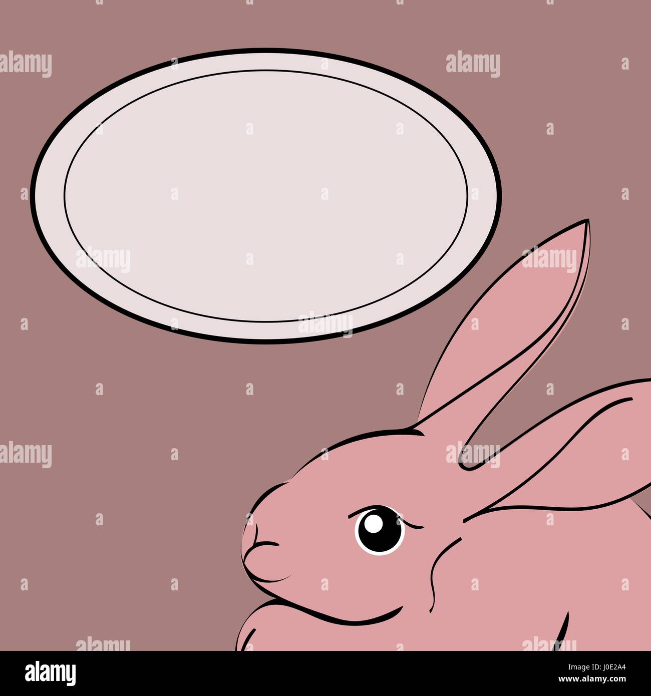 Easter Rabbit animal frame text Stock Vector Image & Art - Alamy