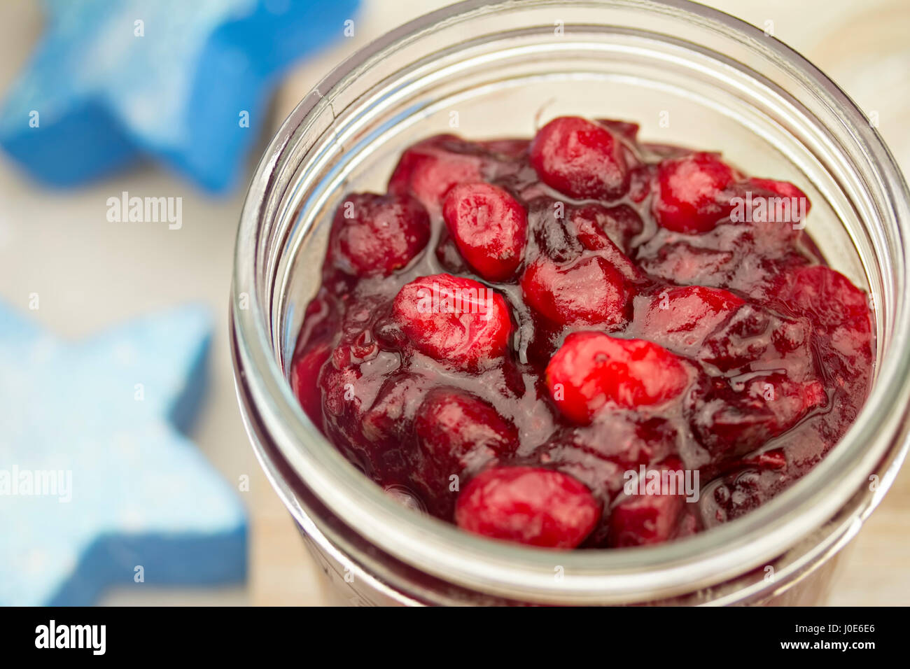 Christmas cranberry relish in jar Stock Photo Alamy