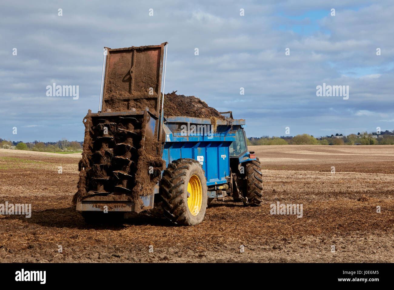 Muck Spreading England UK Stock Photo Alamy