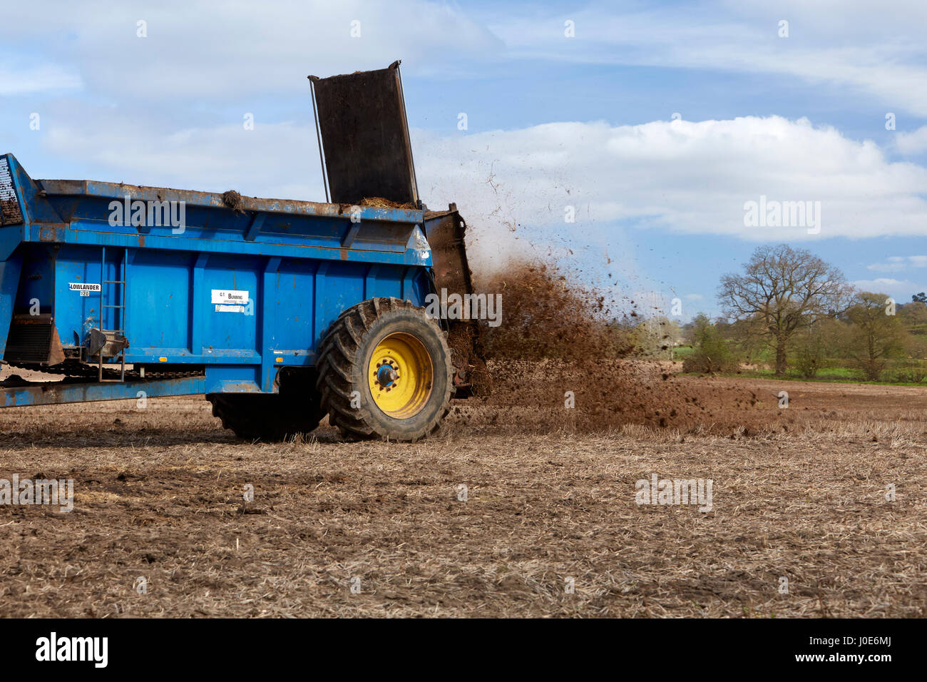 Muck Spreading England UK Stock Photo Alamy