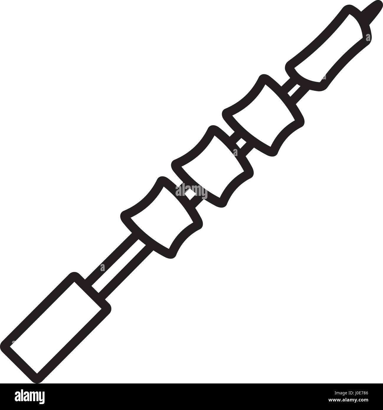 grilled steak skewer picnic outline Stock Vector Image & Art - Alamy