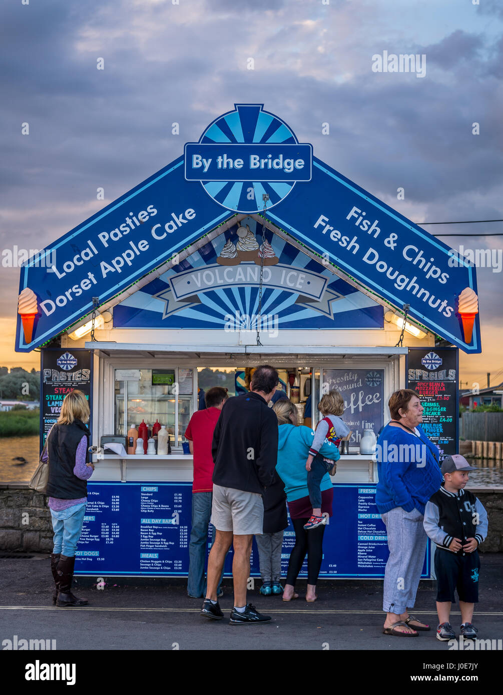 Food Kiosk in West bay, Dorset, England, UK Stock Photo Alamy