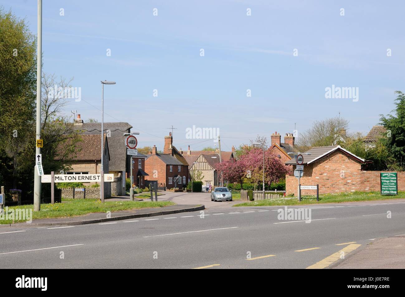 View to Radwell Road, Milton Ernest, Bedfordshire Stock Photo