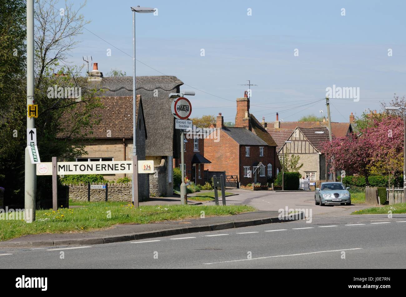 View to Radwell Road, Milton Ernest, Bedfordshire Stock Photo