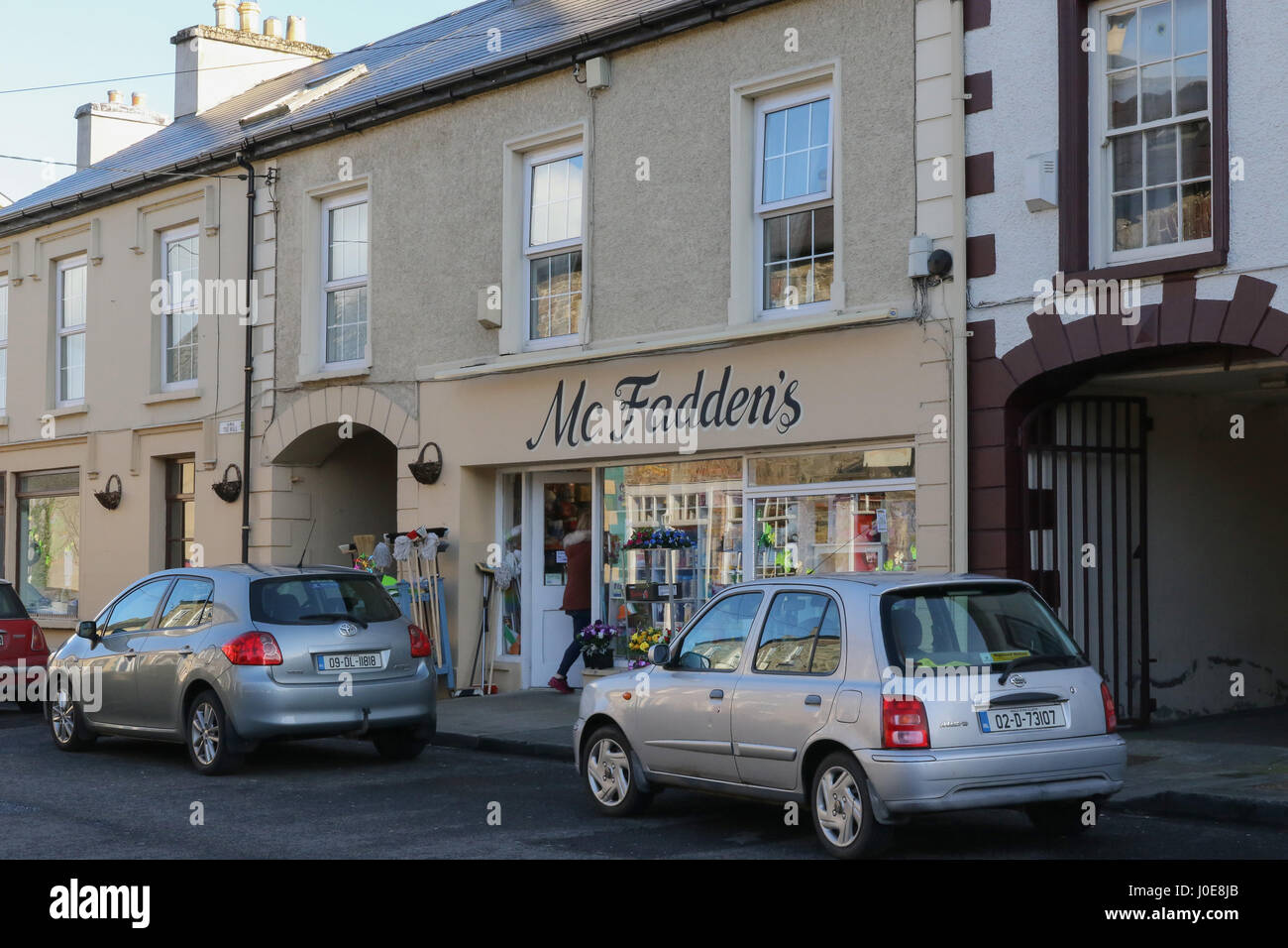 Supermarket in Donegal in the town of Ramelton. Stock Photo