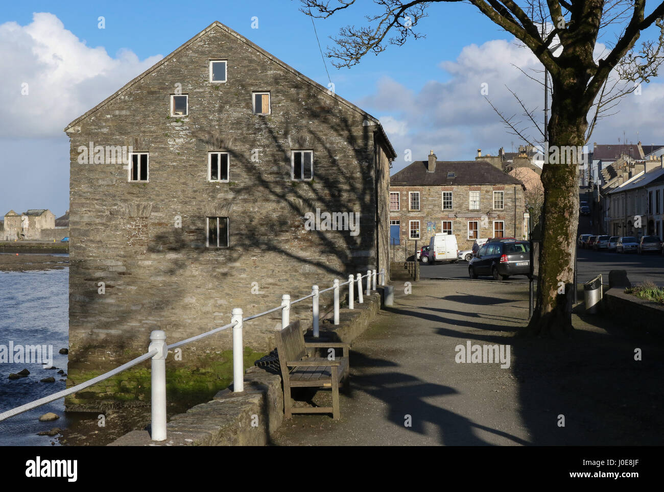 Riverside walk at the River Lennon in Ramelton, County Donegal, Ireland. Stock Photo