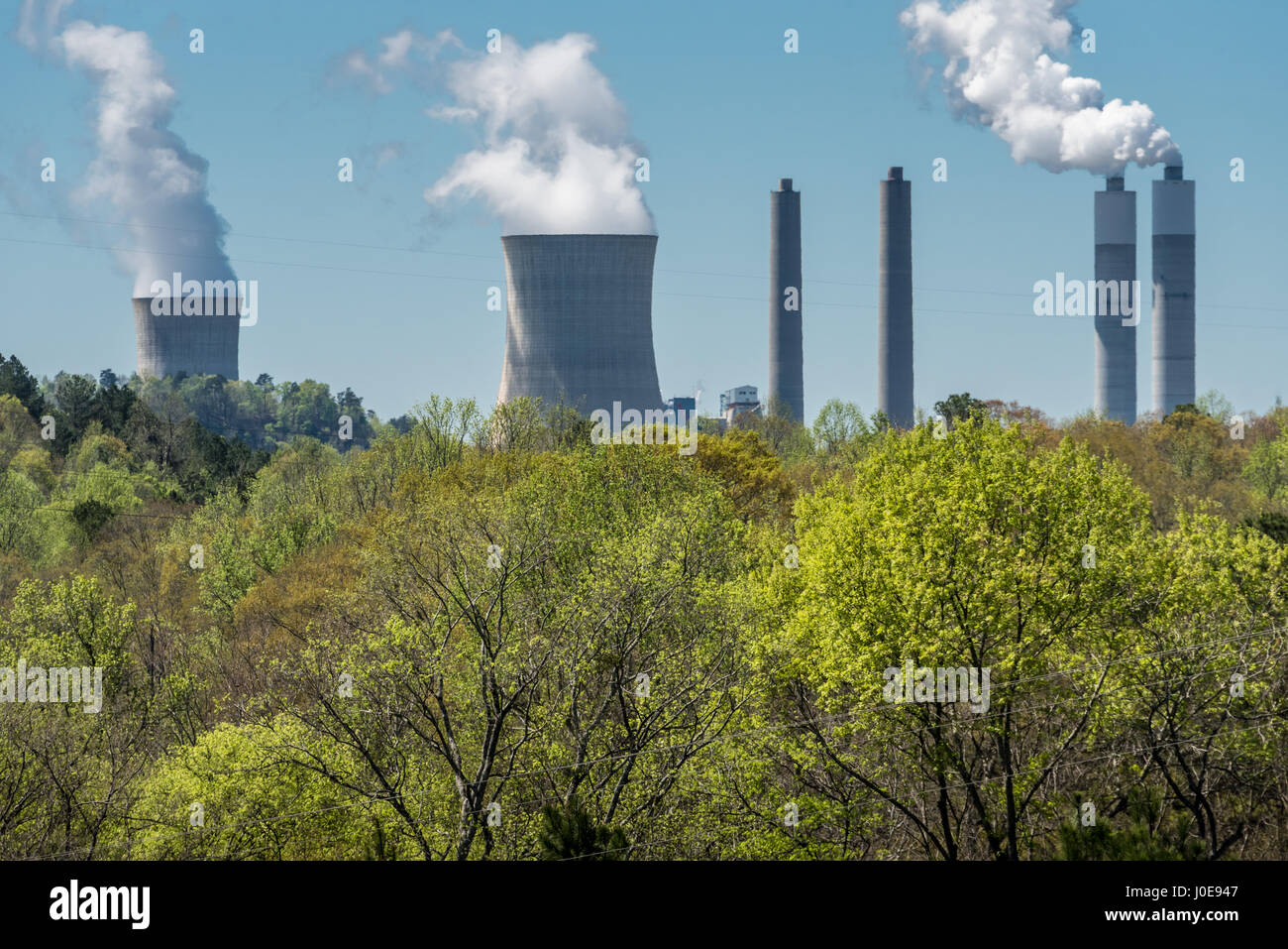 Alabama Power Company’s James H. Miller Jr. Electric Generating Plant is located near Birmingham in West Jefferson, Alabama. (USA) Stock Photo