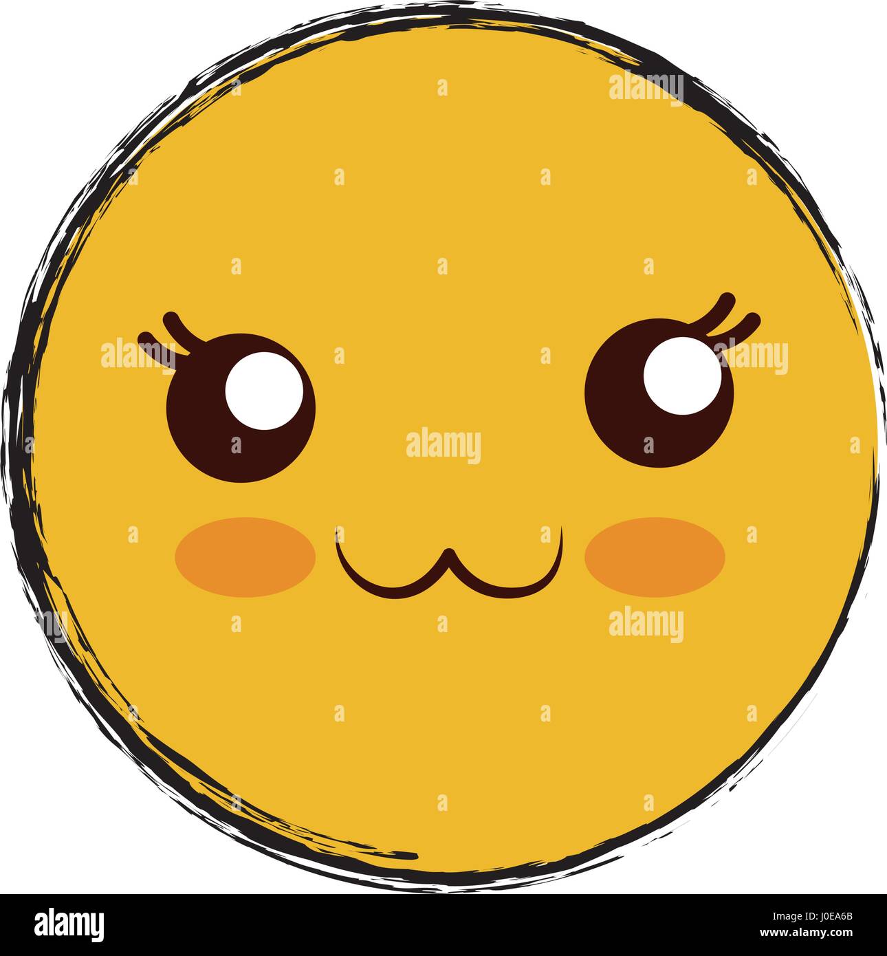 kawaii happy face Stock Vector Image & Art - Alamy