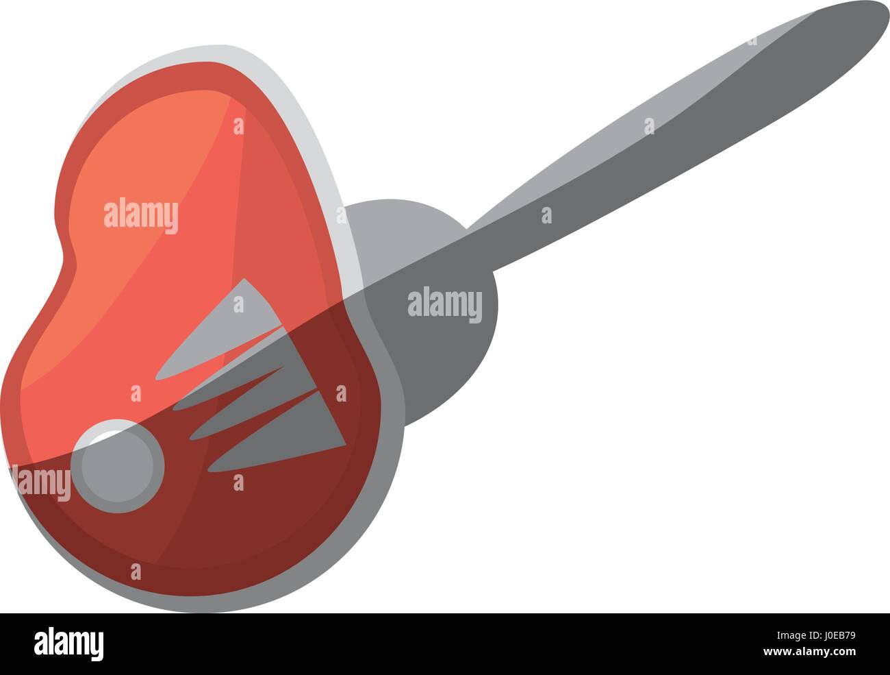 beef fork food picnic Stock Vector Image & Art - Alamy