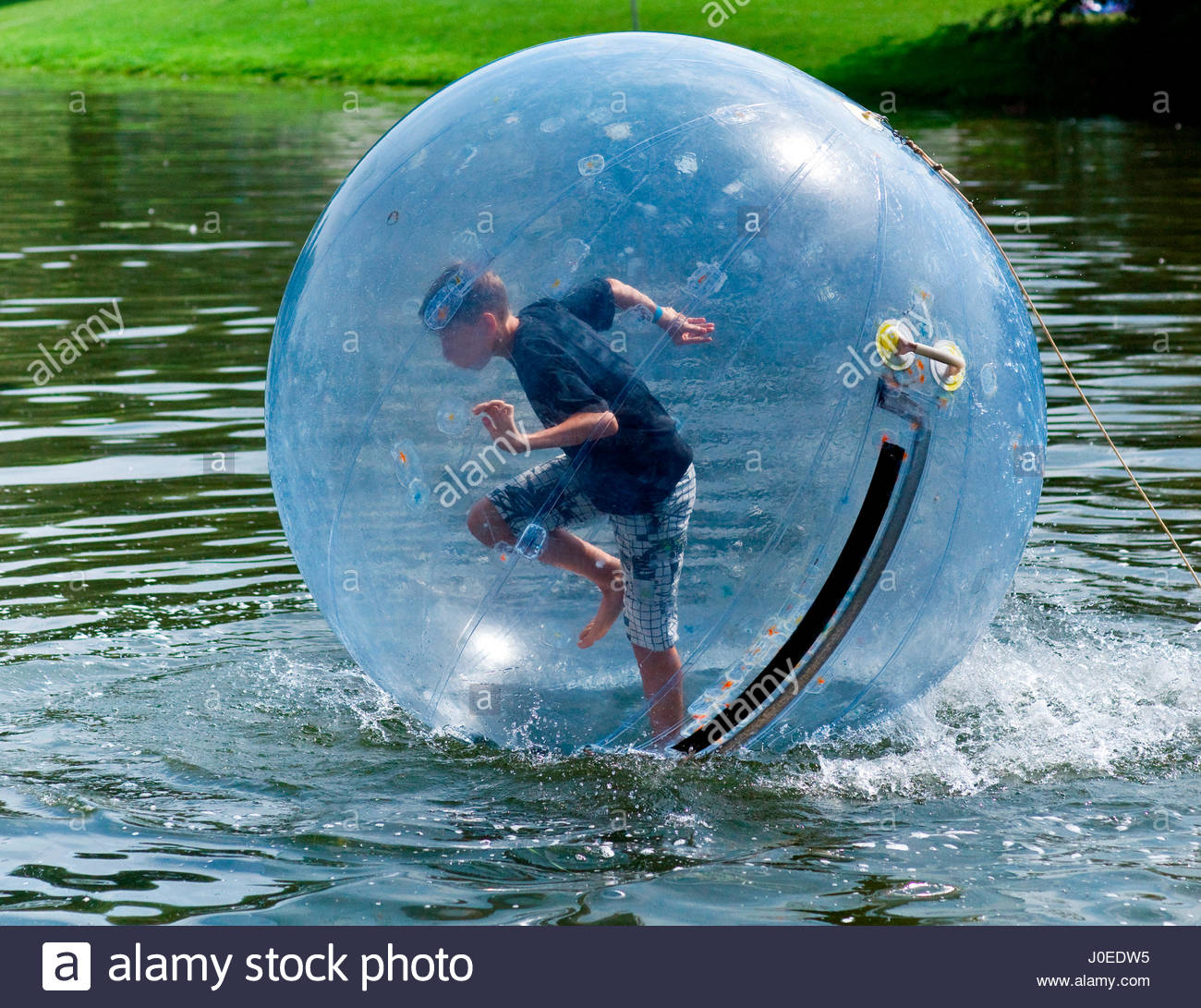 human inside bubble