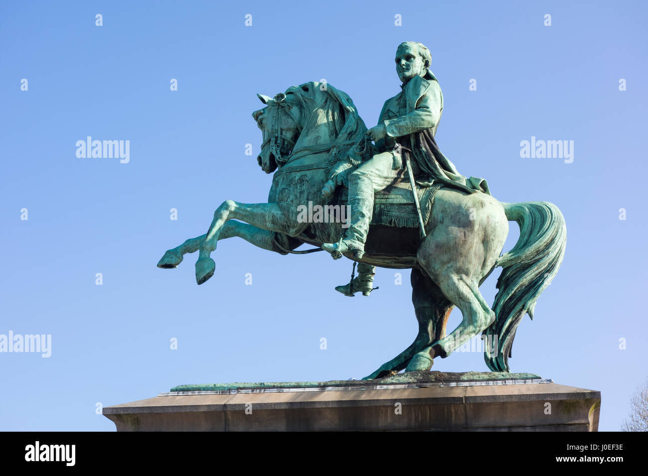 Statue of Napoleon Bonaparte at Place du Général de Gaulle, Rouen, France Stock Photo