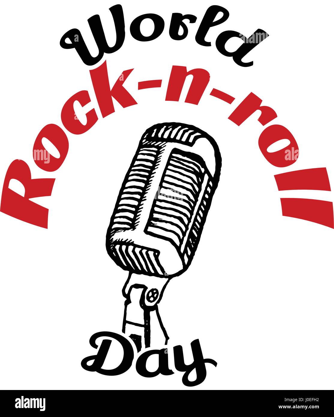 World Rock-n-roll Day Stock Vector Image & Art - Alamy