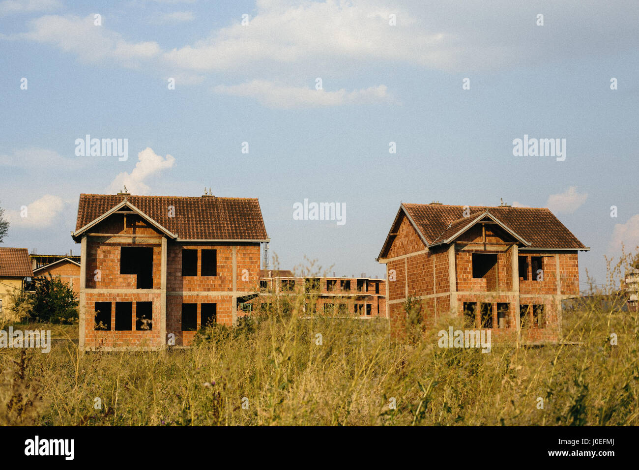 Houses under construction in Pristina, Kosovo Stock Photo Alamy