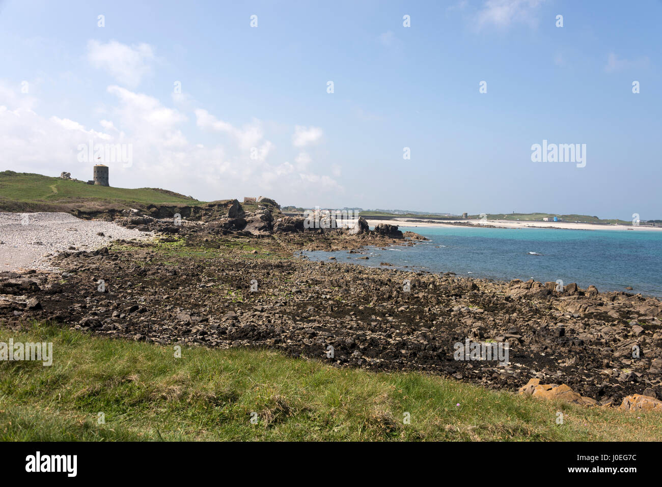 L'Ancresse Loophole Tower at L'Ancresse Bay on the north coastline of