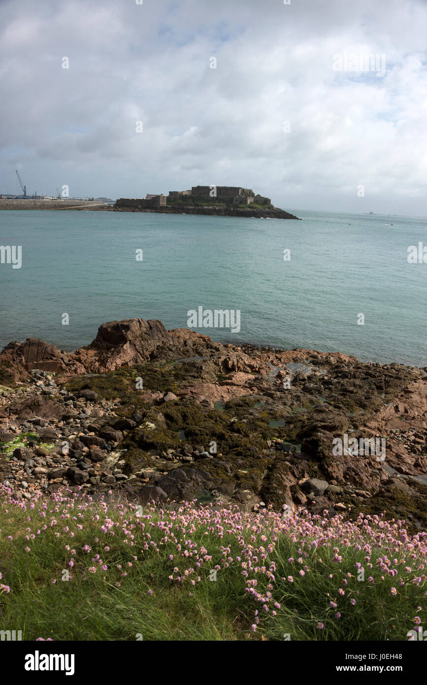 Across Havelet Bay is the 800yearold Castle standing on