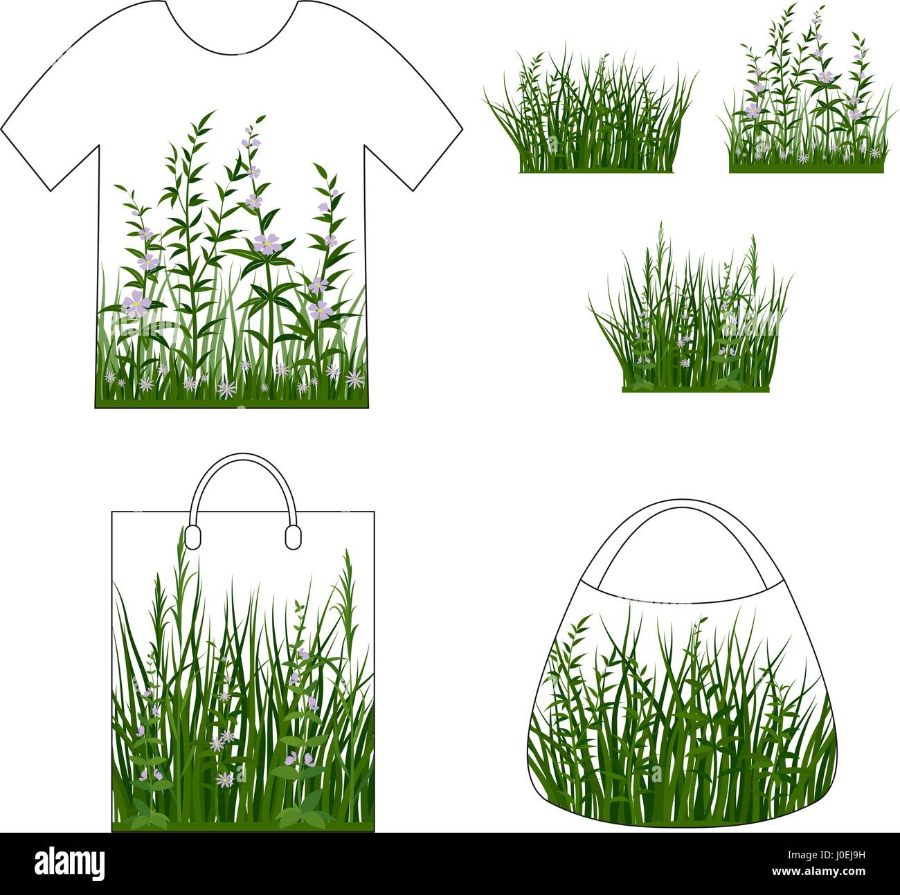 Spring green grass top Stock Vector Images - Alamy