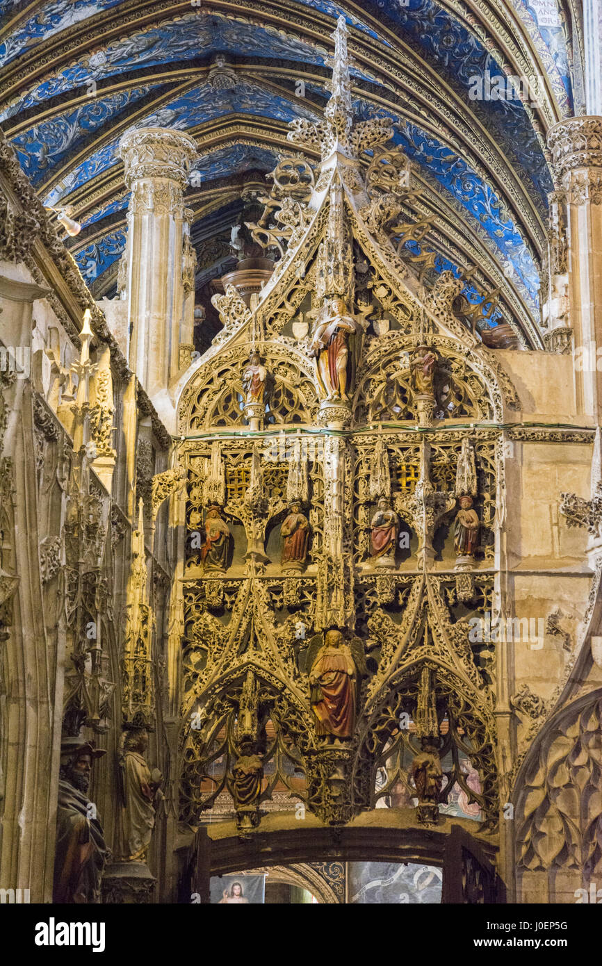 France, Albi, Cathedral, rood screen Stock Photo