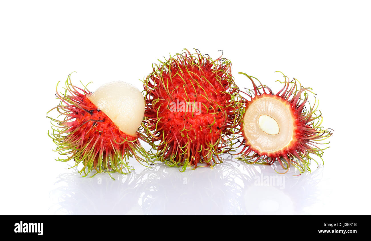 Rambutan isolated on the white background Stock Photo - Alamy